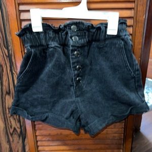 Women’s high waisted black jean shorts
